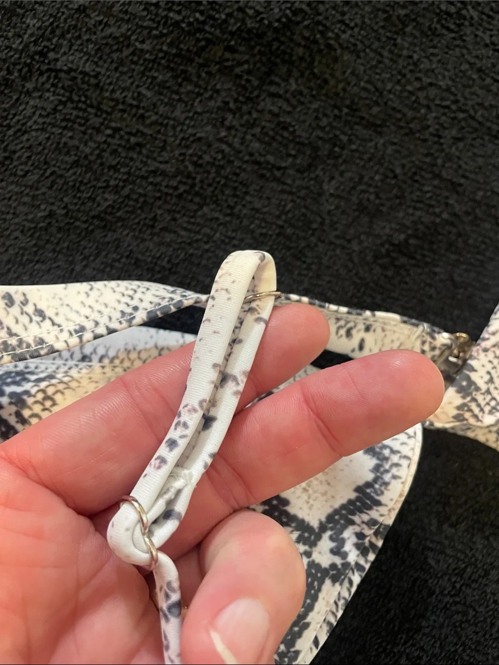 Snake Print Bikini Set - Cream/Gray/white nwot
